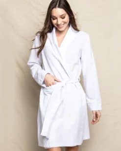 Women’s White Flannel Robe