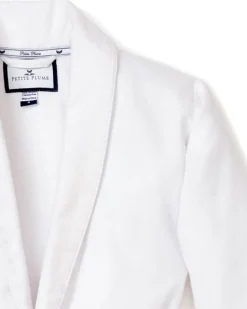 Women’s White Flannel Robe