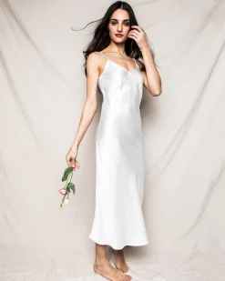 Women’s White Silk Cosette Night Dress