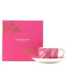 Wonderlust Tonquin Teacup & Saucer in Pink