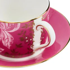 Wonderlust Tonquin Teacup & Saucer in Pink