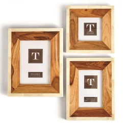 Wood and Bone Photo Frame, Set of 3