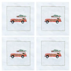 Woody Tree Cocktail Napkins, Set of 4