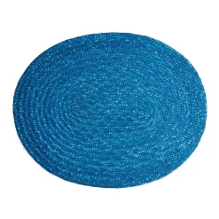 Woven Raffia Placemat in Blue