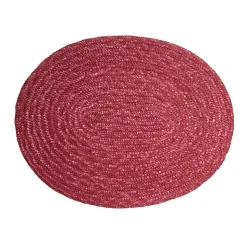 Woven Raffia Placemat in Deep Purple