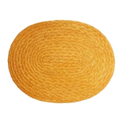 Woven Raffia Placemat in Yellow