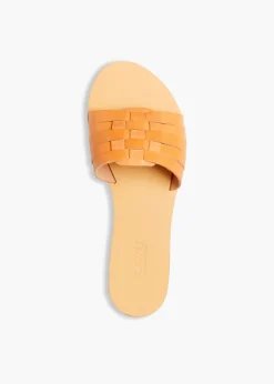 Xenia Vegetable Tanned Leather Sandal in Natural