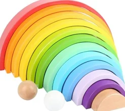 XL Wooden Stacking Rainbow Playset