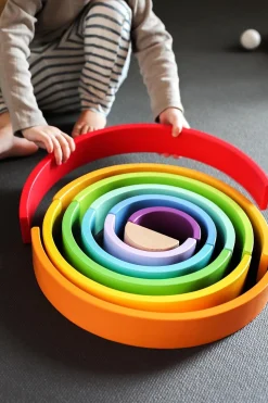XL Wooden Stacking Rainbow Playset