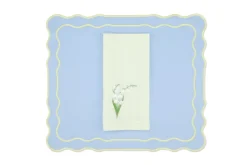 Yellow Lily Linen Napkin and Tableau Linen Placemat, Set of 4