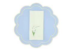 Yellow Lily Linen Napkin and Bloom Linen Placemat, Set of 4