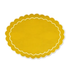 Yellow Oval Placemats, Set of 4