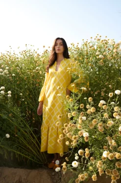 Yellow Rhombus Dress
