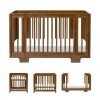 Yuzu 8-in-1 Convertible Crib with All-Stages Conversion Kits in Natural Walnut
