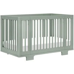 Yuzu 8-in-1 Convertible Crib with All-Stages Conversion Kits in Light Sage