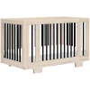 Yuzu 8-in-1 Convertible Crib with All-Stages Conversion Kits in Washed Natural & Black