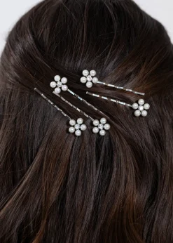 Zaya Bobby Pin Set in Silver