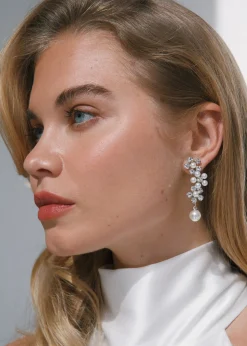 Zaya Earrings in Crystal