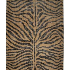 Zebre Hand-Knotted Rug in Brown & Black