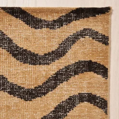 Zebre Hand-Knotted Rug in Brown & Black