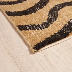 Zebre Hand-Knotted Rug in Brown & Black