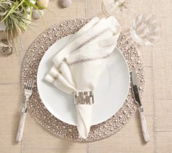 Zen Placemat in Gray & Taupe, Set of 4