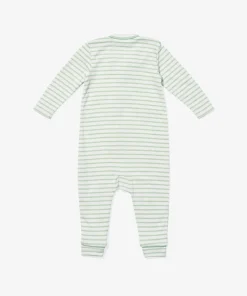Ziggy Zip Romper in Dusty Seafoam Mini Stripe