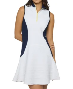 Zip Front Dress in Navy