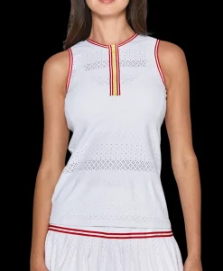 Zip Front Tank in White