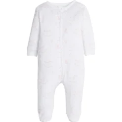 Zippered Footie in Pink Rocking Horse