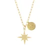 Zodiac Charm and Compass Star Necklace
