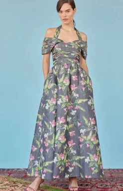 Zora Dress in Pink Lily Taffeta